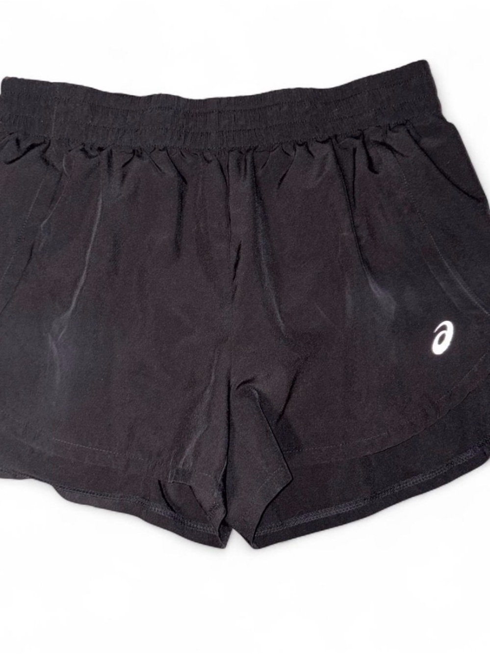 Asics Black Women's Athletic Running Shorts with Reflective Logo